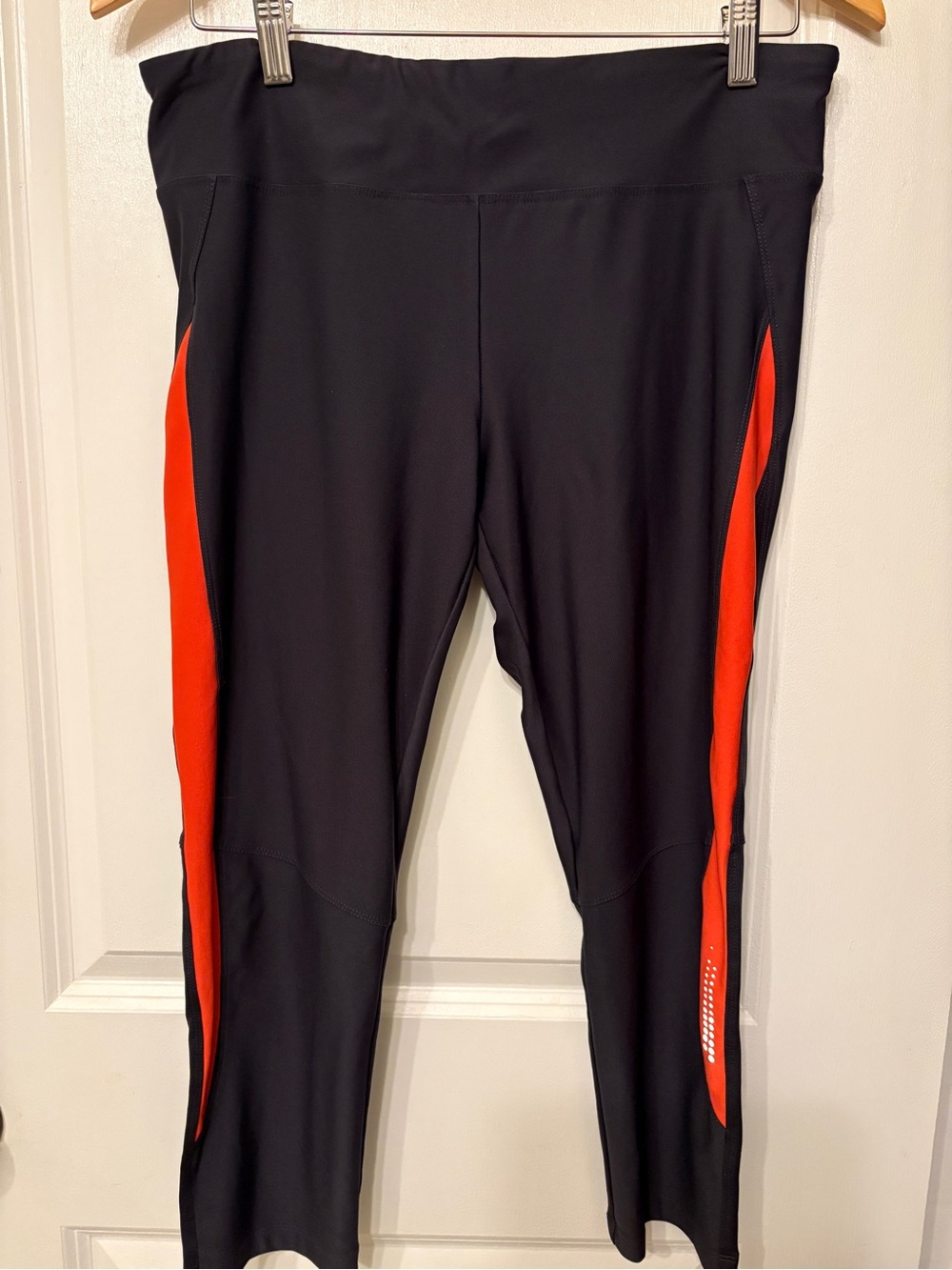Spalding Gray Leggings with Orange Side Panels